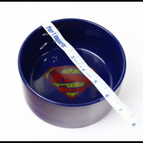 DC Superman Ceramic Dog / Pet Bowl Food Or Water 28oz 3-1/2 Cups New - Picture 4 of 7